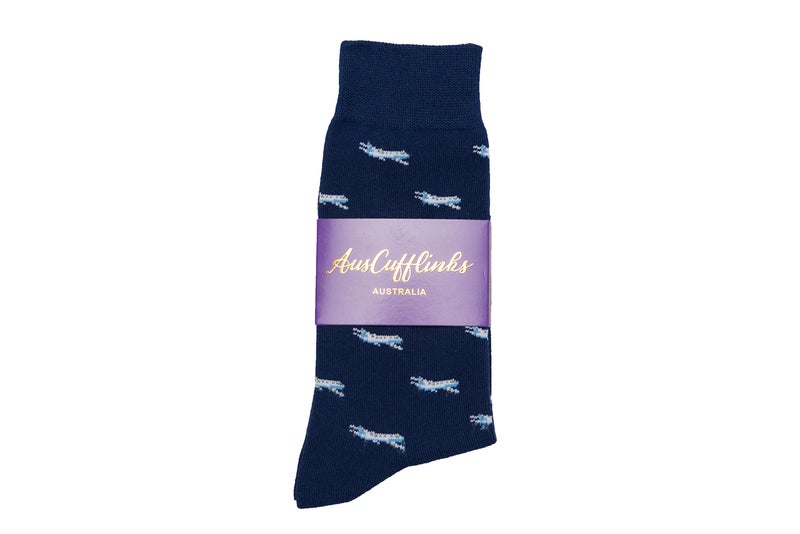 AUSCUFFLINKS Airplane Socks for Him | Gift for Pilot Captain Plane Lover | Combed Cotton Socks | Present for Work Colleague | Bday Gift for Guys (Aeroplane) - Image 3